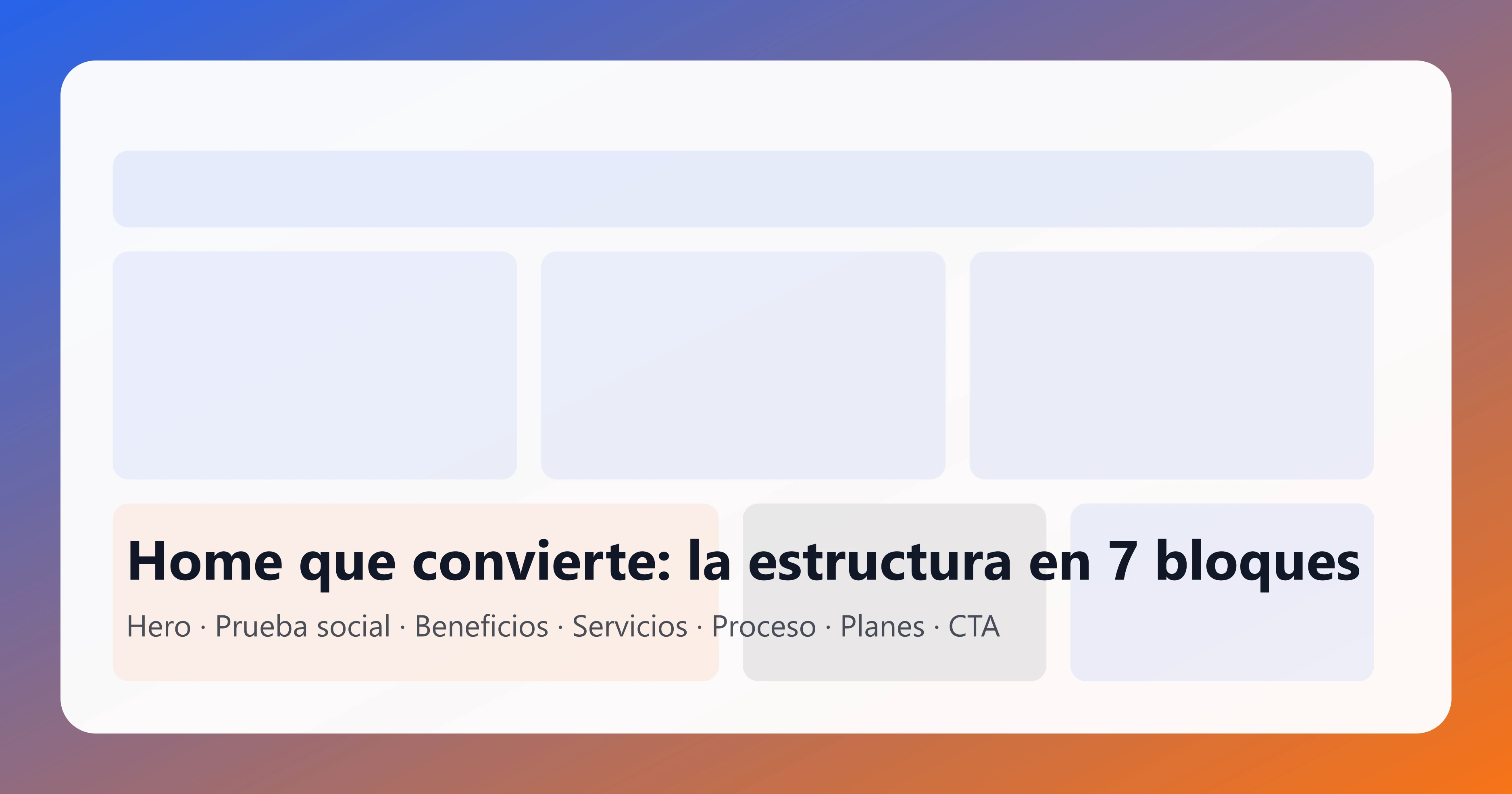 Portada: Home que convierte: la estructura en 7 bloques